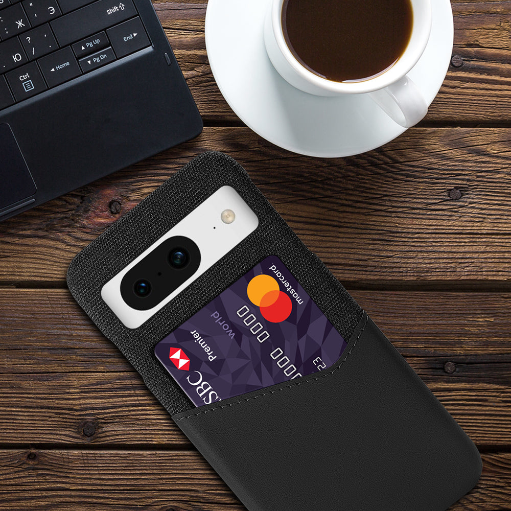 For Google Pixel 8 Case Card Holder Cloth Texture Leather+PC Phone Cover For Google Pixel 8 Case Card Holder Cloth Texture Leather+PC Phone Cover